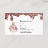 Cakes & Sweets Cupcake Home Bakery Rustige Vintage Visitekaartje (Achterkant)