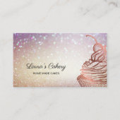 Cakes & Sweets Cupcake Home Bakery Rustige Vintage Visitekaartje (Voorkant)