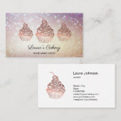 Cakes & Sweets Cupcake Home Bakery Rustige Vintage Visitekaartje (Voorkant / Achterkant)