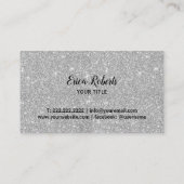 Cakes & Sweets Cupcake Home Bakery Silver Glitter Visitekaartje (Achterkant)