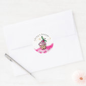Cakes & Sweets Cupcake Home Bakkerij schattig girl Ronde Sticker (Envelop)