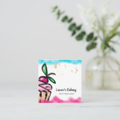 Cakes & Sweets Cupcake Home Bakkerij schattig girl Vierkante Visitekaartje (Staand voorkant)