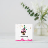 Cakes & Sweets Cupcake Home Bakkerij schattig girl Vierkante Visitekaartje (Staand voorkant)