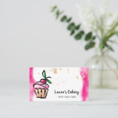 Cakes & Sweets Cupcake Home Bakkerij schattig girl Visitekaartje (Staand voorkant)