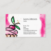 Cakes & Sweets Cupcake Home Bakkerij schattig girl Visitekaartje (Achterkant)