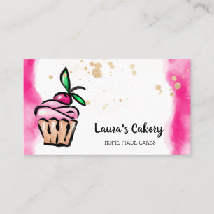 Cakes & Sweets Cupcake Home Bakkerij schattig girl Visitekaartje