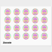Cakes Sweets Cupcake Home Vegan Bakery Holograaf Ronde Sticker (Vel)