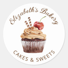 Cakes & Sweets Cupcake Pastry Chef Bakery Ronde Sticker