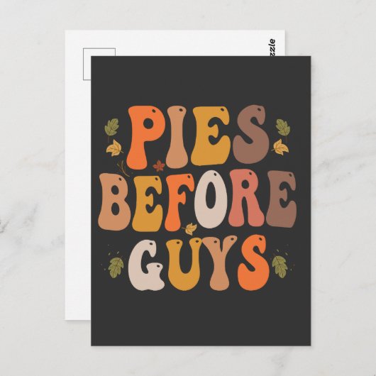 Cakes Voor Kerels Funny Groovy Bladeren Herfst Cad Briefkaart (Voorkant / Achterkant)