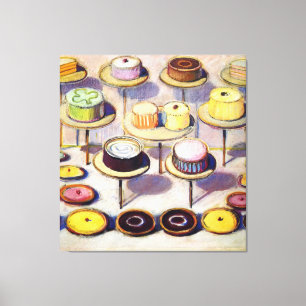 Cakes - Wayne Thiebaud Canvas Afdruk