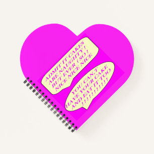 Cakes zijn leuk gemaakt voor eters roze notitieboek