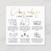 Cakesicles Wit & Goud Moderne Bakkerij Handleiding Vierkante Visitekaartje (Voorkant)