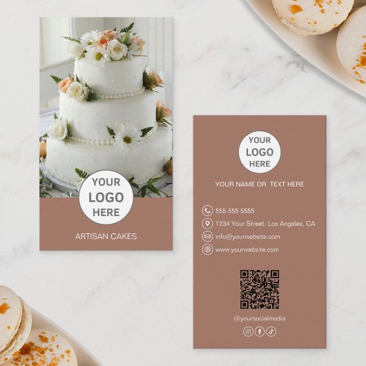 Caketeigwaren Logo Foto Bruin Visitekaartje
