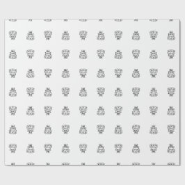 Caketje in cadeaupapier - Minimalistische verjaard