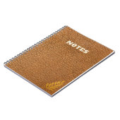 caki-bruine lederstijl notitieboek (Linkerzijde)