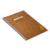 caki bruine leren stijl notitieboek (Rechterzijde)