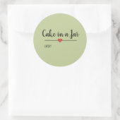 Cakker in een Jar sage green Ronde Sticker (Tas)