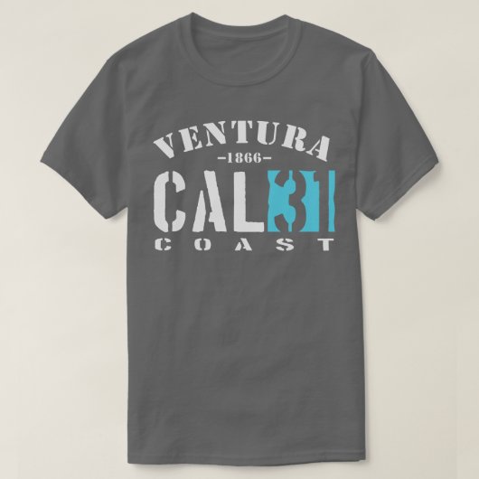 CAL31 Kust Ventura Californië T-shirt (Design voorkant)