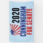 Cal Cunningham voor Senaat Spandoek (Verticaal)