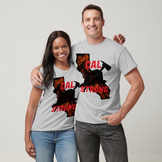 CAL FIRE STRONG AX HELMENT BLK T-SHIRT (Unisex)
