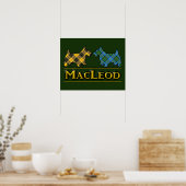 Cal MacLeod Tartan Scottie Dogs Poster (Keuken)