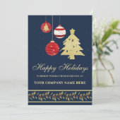 Cal Modern Feestelijk Zakelijk Logo QR Kerstkaart (Staand voorkant)