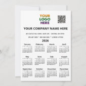 Cal Modern Feestelijke Zakelijke Logo QR Vakantie Feestdagenkaart (Achterkant)