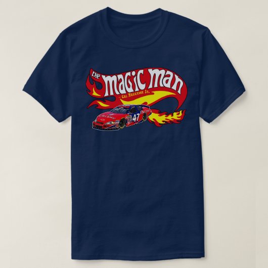 Cal Naughton Jr Het Magic Man HOT FLAMES T-shirt (Design voorkant)