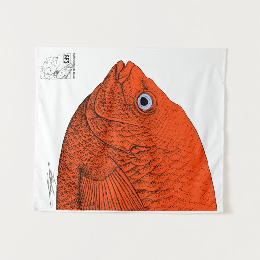 Cal-Neva AFS fish art-Support studentensubeenheden Wandkleed (Voorkant (horizontaal))