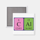 Cal periodieke table name magnet (Voorkant / Achterkant)