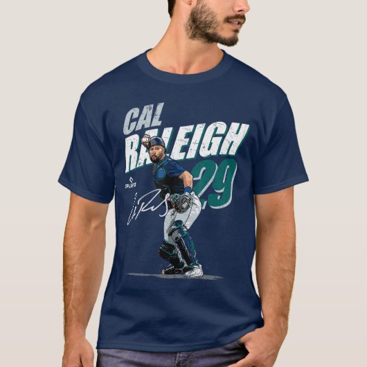 Cal Raleigh Seattle MLB Baseball Players MLBCRA204 T-shirt (Voorkant)