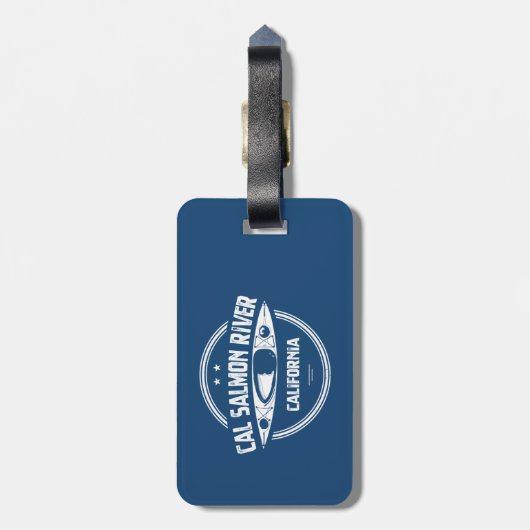 Cal Salmon River California Kayaking Bagagelabel (Achterkant verticaal)