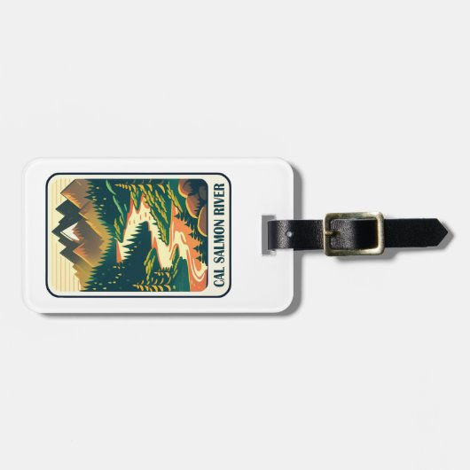 Cal Salmon River California Kleuren Bagagelabel (Voorkant horizontaal)
