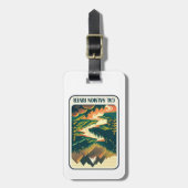 Cal Salmon River California Kleuren Bagagelabel (Voorkant verticaal)