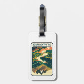 Cal Salmon River California Kleuren Bagagelabel (Achterkant verticaal)