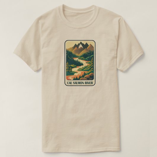 Cal Salmon River California Kleuren T-shirt (Design voorkant)