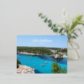 Cala Galdana, Menorca, Spanje Folie Feestdagen Briefkaart (Staand Voorkant)
