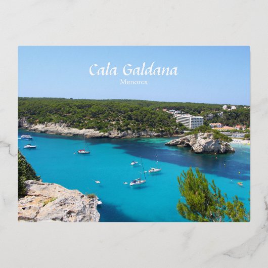Cala Galdana, Menorca, Spanje Folie Feestdagen Briefkaart (Voorkant)