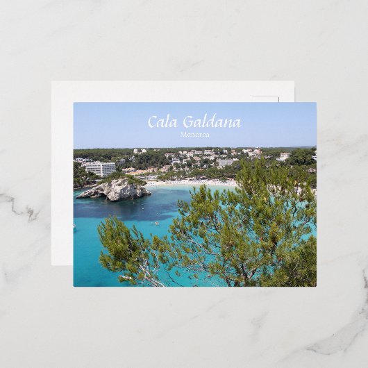 Cala Galdana, Menorca, Spanje Folie Feestdagen Briefkaart (Voorkant / Achterkant)