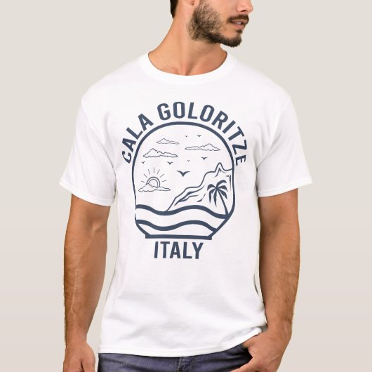 Cala Goloritze Italy T Shirten T-shirt (Voorkant)