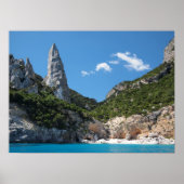 Cala Goloritze strand op Sardinië poster (Voorkant)