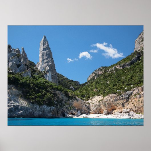 Cala Goloritze strand op Sardinië poster (Voorkant)