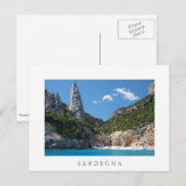Cala Goloritze strand op Sardinië wit briefkaart (Voorkant / Achterkant)