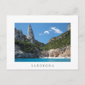 Cala Goloritze strand op Sardinië wit briefkaart (Voorkant)