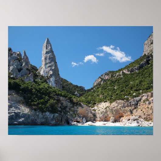 Cala Goloritze strand, Sardinië poster (Voorkant)