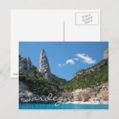 Cala Goloritze strand, sms-briefkaart op Sardinië Briefkaart (Voorkant / Achterkant)