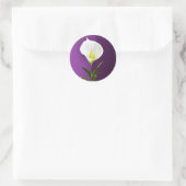 Cala Lelie Bloem Ronde Sticker (Tas)