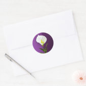 Cala Lelie Bloem Ronde Sticker (Envelop)
