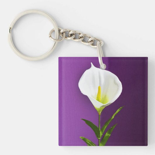 Cala Lelie Bloem Sleutelhanger (Voorkant)