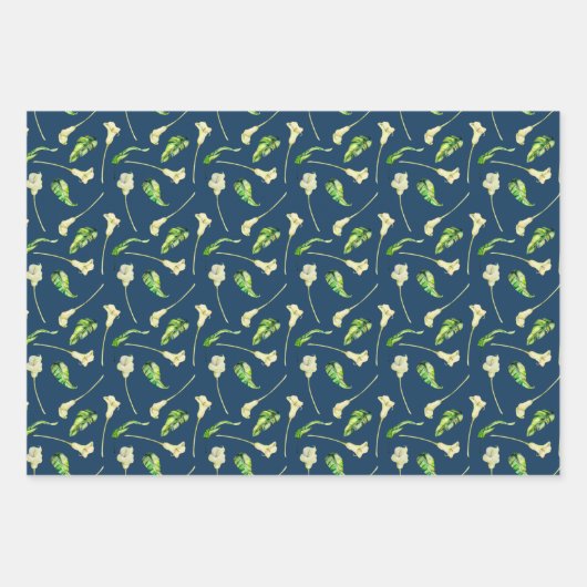 Cala Lilies en Eucalyptus Inpakpapier Vel (Voorkant 2)